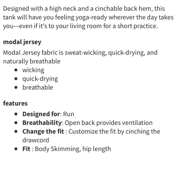 NWT Lululemon Calm and Serene Tank Sz 4 Pale Blue Open Tie Back - Picture 9 of 9